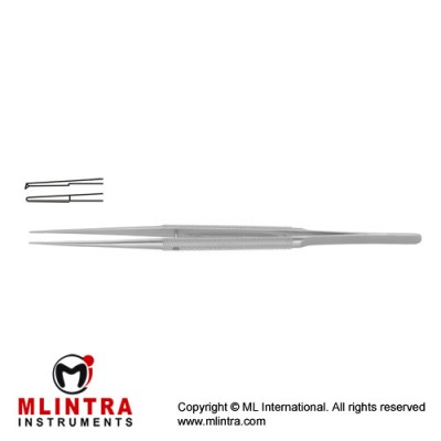 Diam-n-Dust™ Micro Dissecting Forcep Straight - 1 x 2 Teeth Stainless Steel, 18 cm - 7" Tip Size 6.0 x 0.4 mm